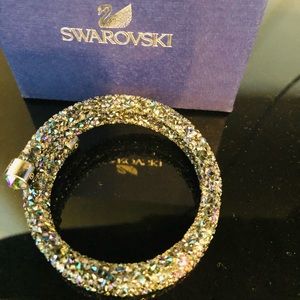 NWOT Swarovski 18K Crystal Dust Double Wrap Bracelet.